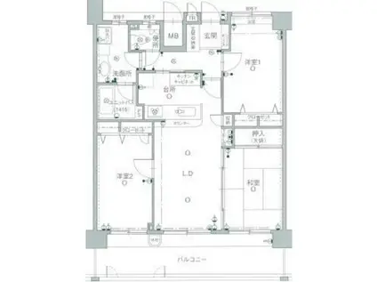 ロワールマンション春日原駅前(3LDK/10階)の間取り写真