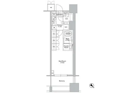 コンフォリア渋谷ウエスト コンフォリア渋谷ウエスト(1K/9階)の間取り写真