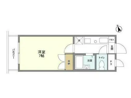 グランデュール本郷(1K/2階)の間取り写真