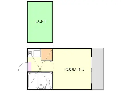 ロイヤルコーポ白根(ワンルーム/2階)の間取り写真