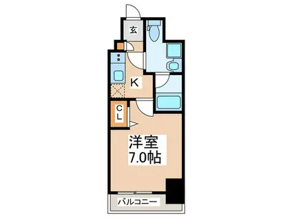 ラフィスタ金町(1K/5階)の間取り写真