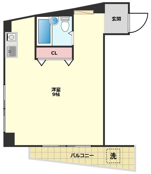 メゾン東横(ワンルーム/1階)の間取り写真