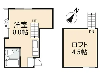 フォルテI(ワンルーム/4階)の間取り写真