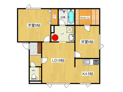 ハイツ恵(2LDK/2階)の間取り写真