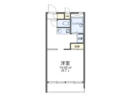 レオパレス要町II(1K/1階)の間取り写真