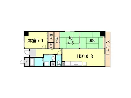 サンクラッソ神戸大開通STATION FRONT(3LDK/7階)の間取り写真