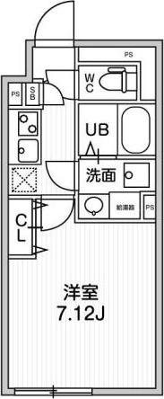 ALTERNA早稲田(1K/3階)の間取り写真