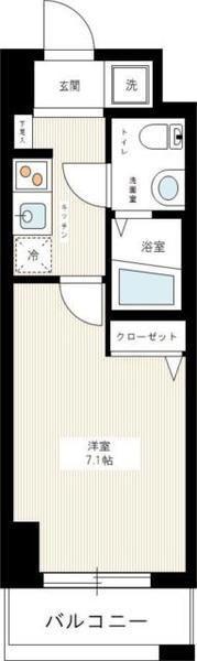ヴェルステージ大宮(1K/8階)の間取り写真