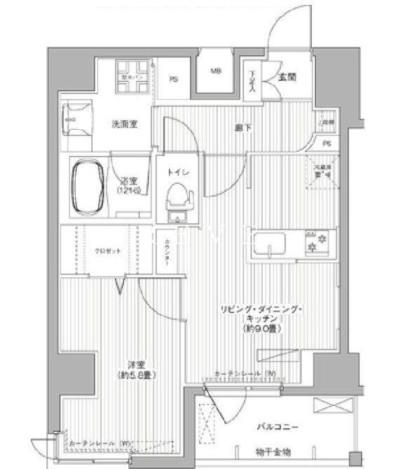 CASA KEITO (1LDK/4階)の間取り写真