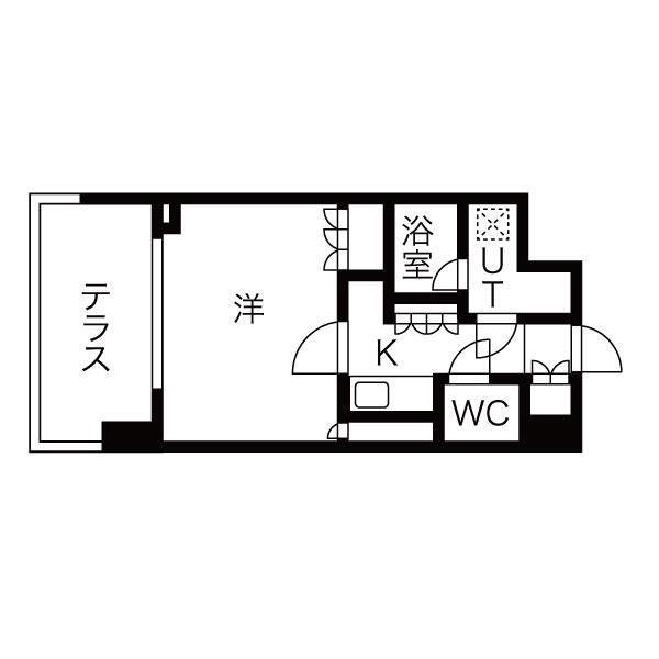 シーズンフラッツ高田馬場リバーサイドノース(1K/1階)の間取り写真