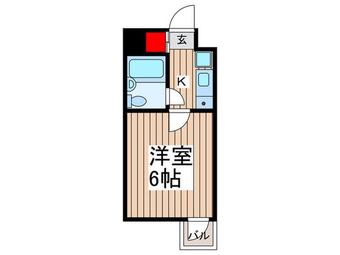 グランピア朝霞(1K/1階)の間取り写真