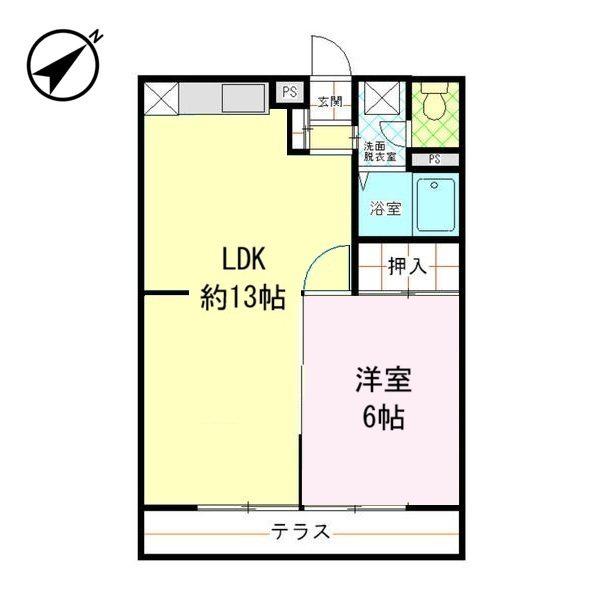 ストークハウスS(1LDK/3階)の間取り写真