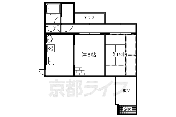 大善庵II(2K/1階)の間取り写真