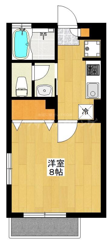 パークヒルズ白鷺(1K/2階)の間取り写真