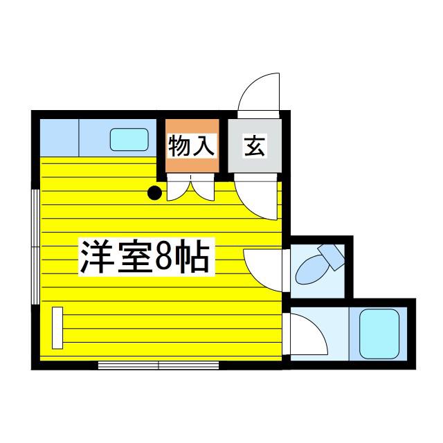 リラ19(ワンルーム/1階)の間取り写真