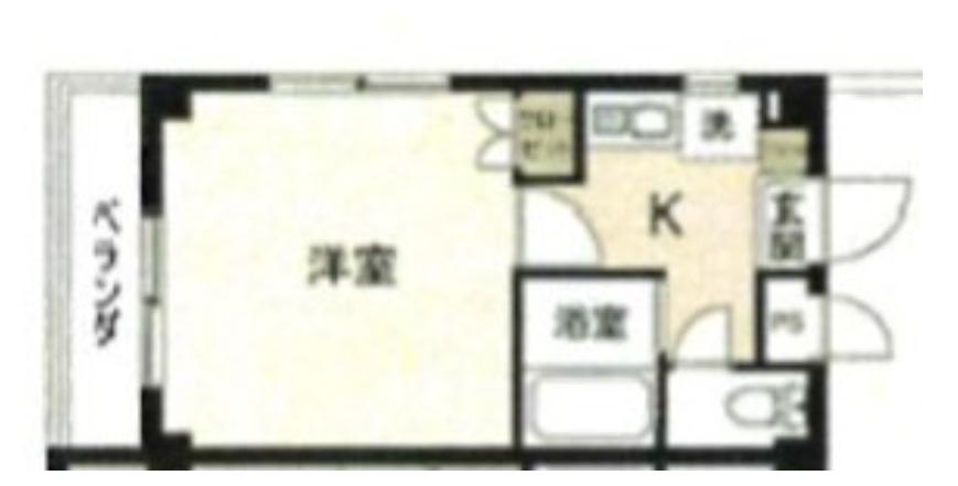 クロノス江戸川(1K/1階)の間取り写真
