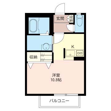 メゾンエクセル中町(ワンルーム/2階)の間取り写真