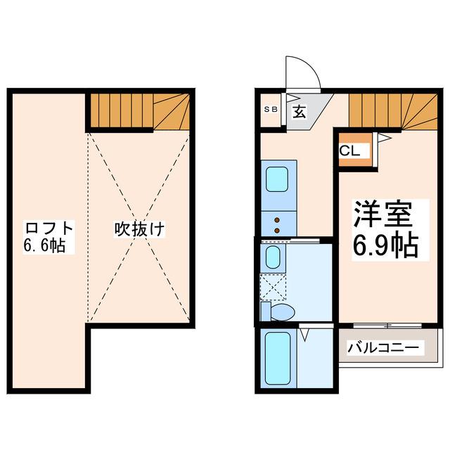 MOCOS(ワンルーム/1階)の間取り写真