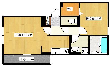 KYOHO RISE II (1LDK/3階)の間取り写真