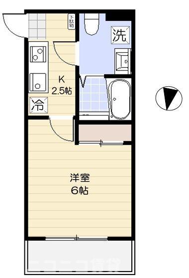 LE GRAND(1K/1階)の間取り写真