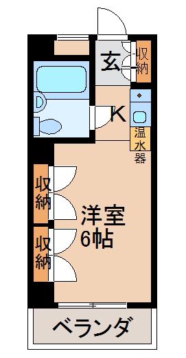 ライズワン和歌山ST(ワンルーム/13階)の間取り写真