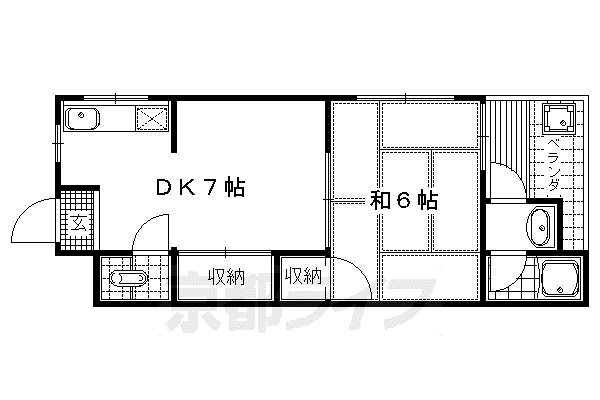 栄マンション(2K/2階)の間取り写真