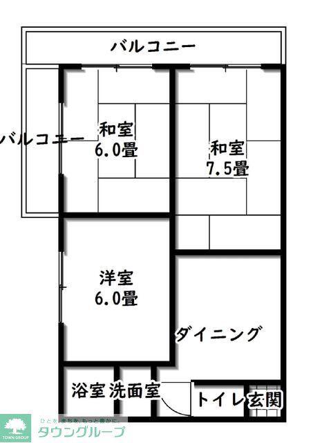 メゾンドソレイユ(3DK/2階)の間取り写真