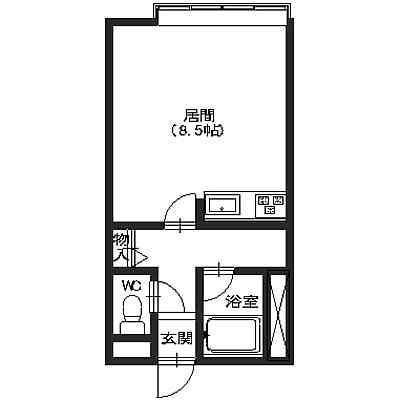 メゾンS&YIII(ワンルーム/3階)の間取り写真
