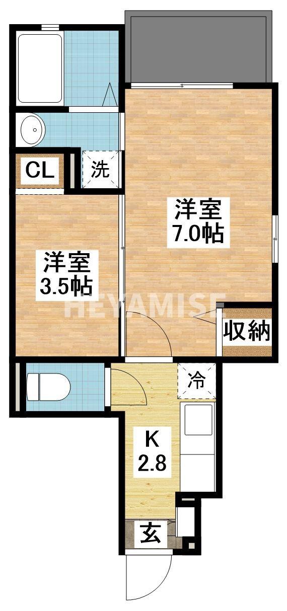 YAMATOIV(1SK/1階)の間取り写真