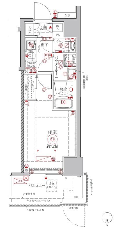 クレイシアIDZ鶴見(1K/9階)の間取り写真