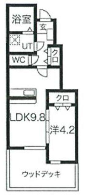 ナテューるレギューム(1LDK/1階)の間取り写真
