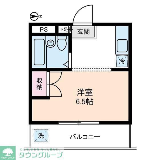 シャインハイム草加新田I(ワンルーム/3階)の間取り写真