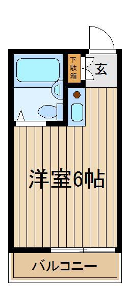 ファーランジュ小金井公園(ワンルーム/2階)の間取り写真