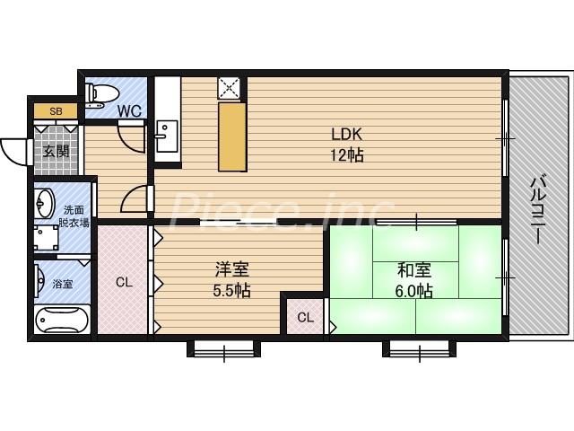 グランデ鶴見(2LDK/3階)の間取り写真