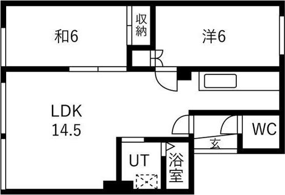 新札幌ハイツ(2LDK/2階)の間取り写真