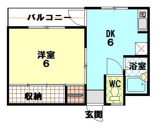 リリーフレジデンス(1DK/3階)の間取り写真