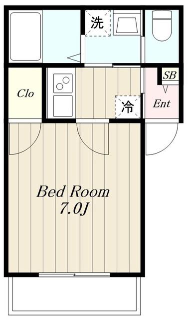 AMBITION海老名(1K/3階)の間取り写真