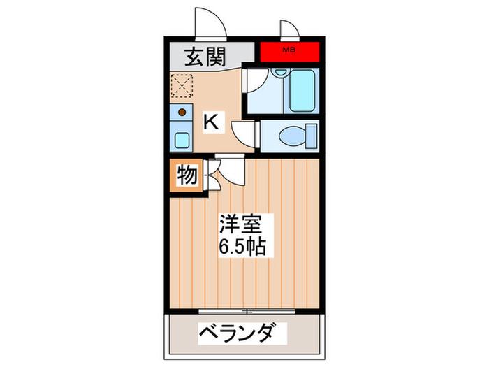 ユーハイム大日(1K/1階)の間取り写真