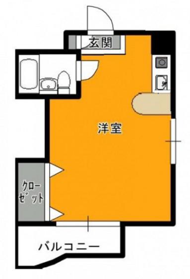 中川ビル(ワンルーム/4階)の間取り写真