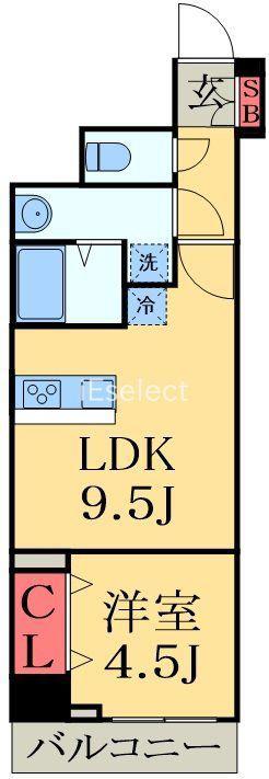 MADER ZERO(1LDK/3階)の間取り写真