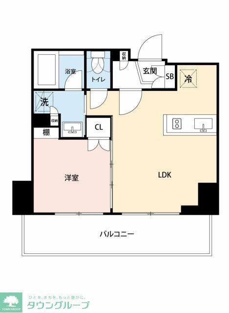 EKISM さいたま新都心(1LDK/6階)の間取り写真