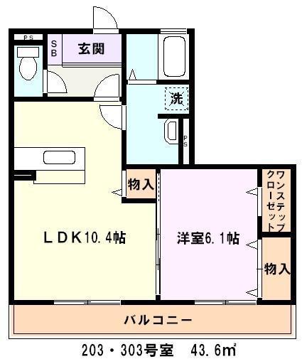 パル エリオット(1LDK/3階)の間取り写真