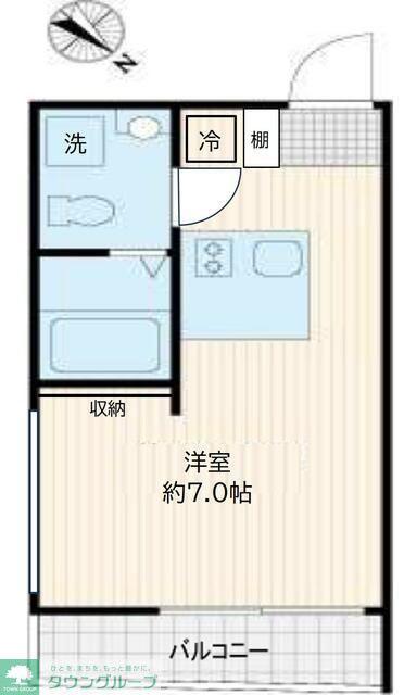 TRIAS531(ワンルーム/2階)の間取り写真