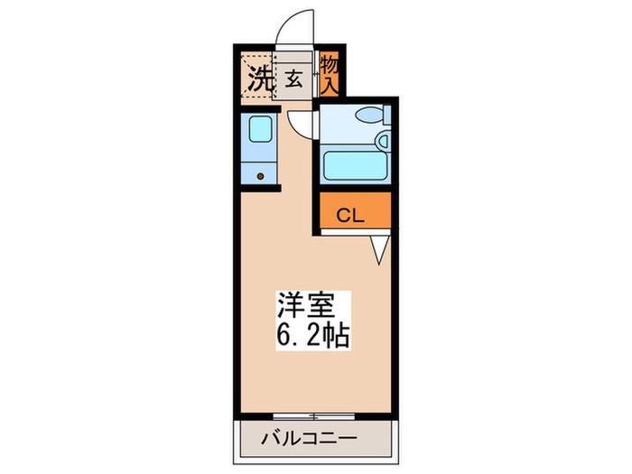 インプルーブ高井戸(ワンルーム/3階)の間取り写真