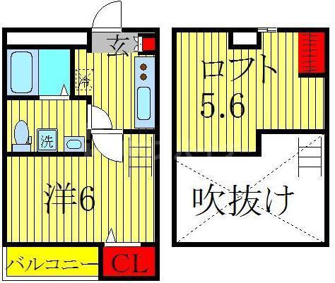 柏ロジウライフ(1K/2階)の間取り写真