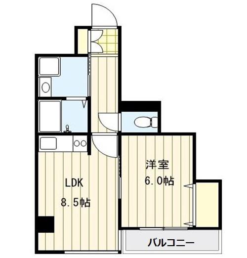 ロイヤル東尾久(1LDK/5階)の間取り写真