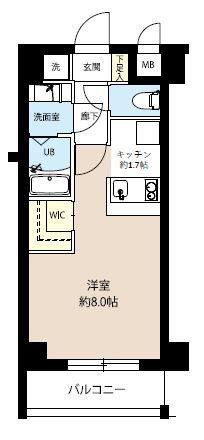 レオーネ王子飛鳥山(1K/4階)の間取り写真