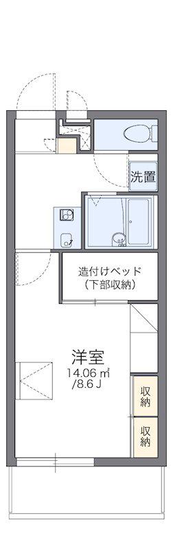 レオパレスメイプルヒルズ(1K/2階)の間取り写真