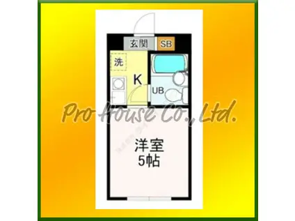 オレンジハイツ(1K/2階)の間取り写真