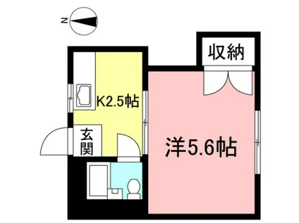 コーポ福田B棟(1K/1階)の間取り写真